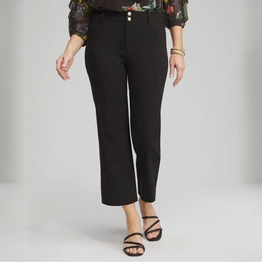 Chico’s Trapunto Wide Leg Croped Pants